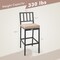 Set of 2 Patio Bar Chairs with Detachable Cushions and Footrests